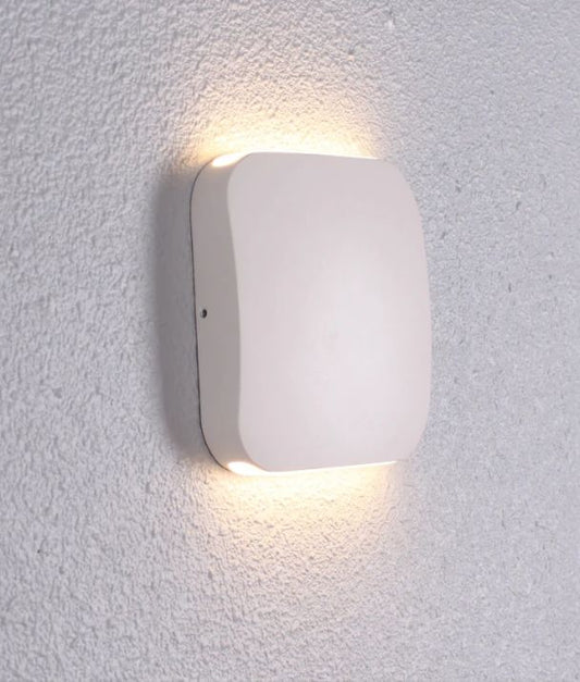 VOX: Surface Mounted LED Exterior Square Up/Down Wall Lights IP54 - White