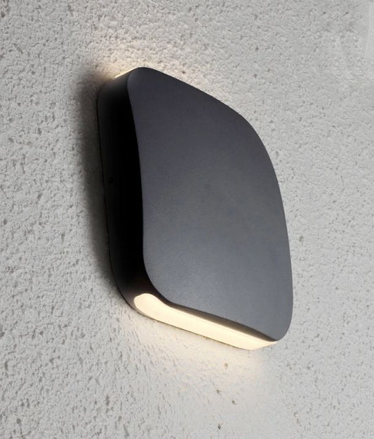 VOX: Surface Mounted LED Exterior Square Up/Down Wall Lights IP54 - Black
