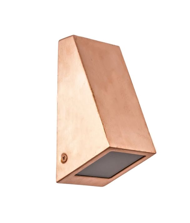 WEDGE: Exterior Wall Wedge Surface Mounted Lights IP44 - Copper