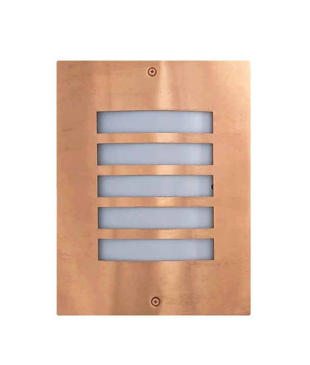 NED: Exterior Grilled Surface Mounted Wall Lights IP54 - Solid Copper