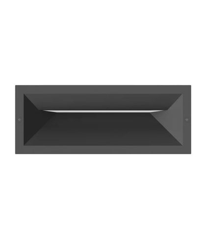 BRICKTRI: LED Tri-CCT Exterior Recessed Rectangular Wall / Brick Lights IP65 - Dark Grey