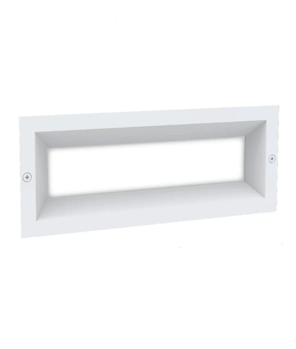 BRICKTRI: Exterior LED Tri-CCT Recessed Rectangular Frosted Diffuser Wall / Brick Lights IP65 - Dark Grey (Copy)