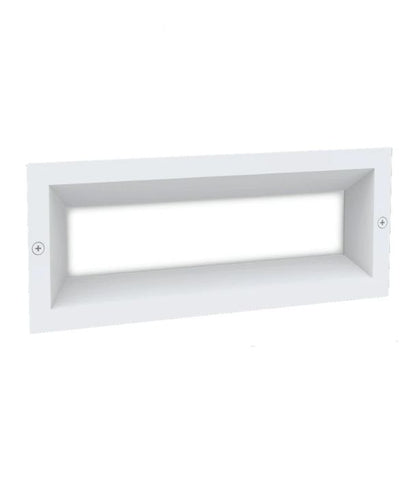 BRICKTRI: Exterior LED Tri-CCT Recessed Rectangular Frosted Diffuser Wall / Brick Lights IP65 - Dark Grey (Copy)