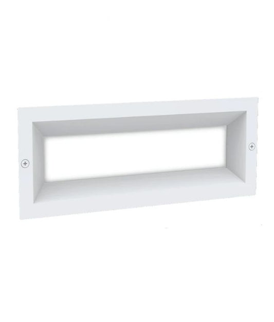 BRICKTRI: Exterior LED Tri-CCT Recessed Rectangular Frosted Diffuser Wall / Brick Lights IP65 - Dark Grey (Copy)