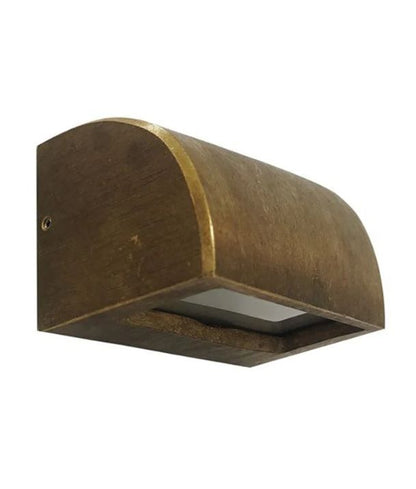 STE: Exterior 12V Bronze Curved Surface Mounted Step / Wall Lights IP65 - Large