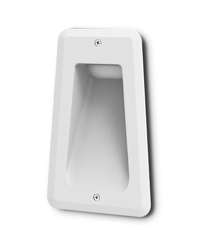 STE: LED Exterior Recessed Rectangular Step / Wall Lights IP54 - Matte White