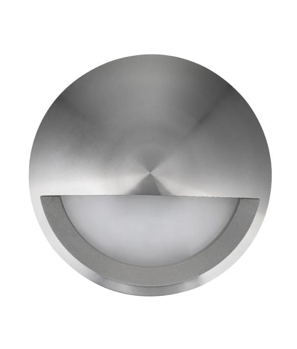 STE: Exterior LED Surface Mounted Eyelid Step Lights IP65 - Titanium 220V AC