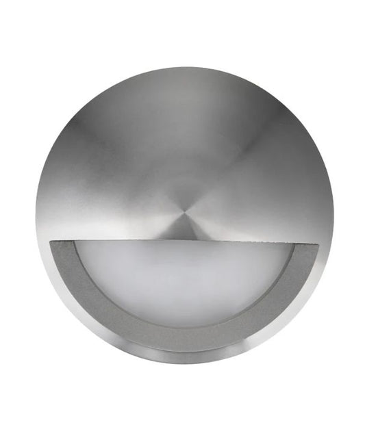 STE: Exterior LED Surface Mounted Eyelid Step Lights IP65 - Titanium 220V AC
