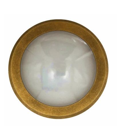 STE: Exterior LED 12V Antique Brass Round Step/Wall Lights IP65