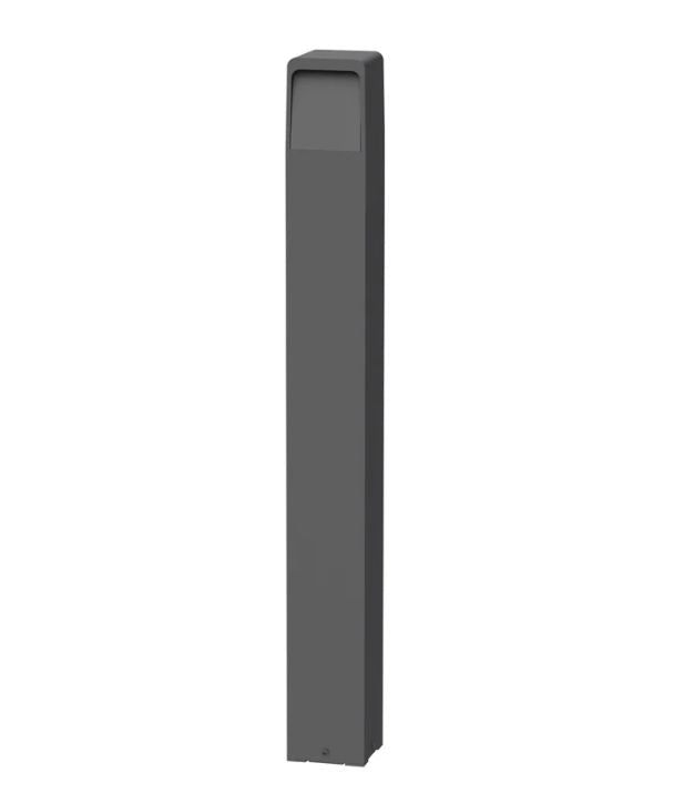 TOREN: LED Tri-CCT Surface Mounted Dark Grey Bollard Light IP65