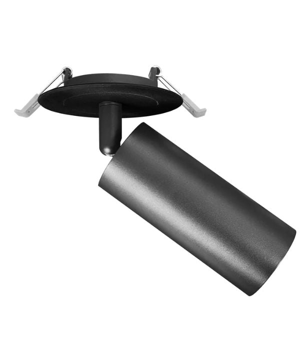 TUBO: LED Recessed Tri-CCT Tiltable & Rotatable Spot Downlights (Cut out: 70-90mm) - Black