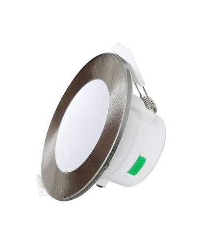 NOVADLUX02: LED Dimmable Tri-CCT with Changeable Clip Faceplate Recessed Downlights - Satin Chrome