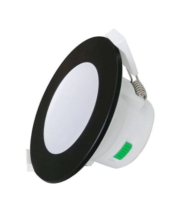 NOVADLUX02: LED Dimmable Tri-CCT with Changeable Clip Faceplate Recessed Downlights - Matte Black