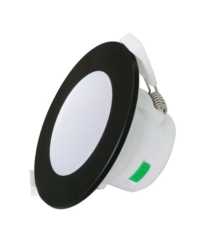 NOVADLUX02: LED Dimmable Tri-CCT with Changeable Clip Faceplate Recessed Downlights - Matte Black