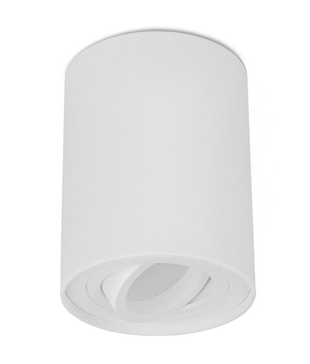 SURFACE: GU10 Round Gimbal Surface Mounted Ceiling Downlight - Matte White