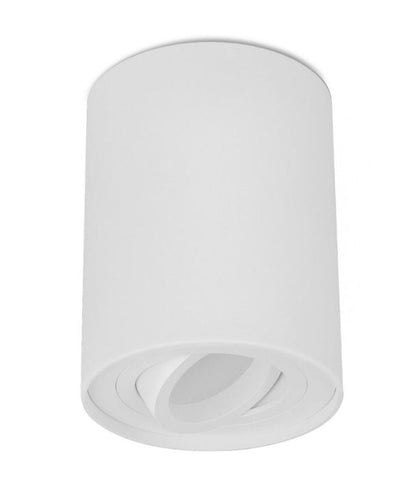 SURFACE: GU10 Round Gimbal Surface Mounted Ceiling Downlight - Matte White