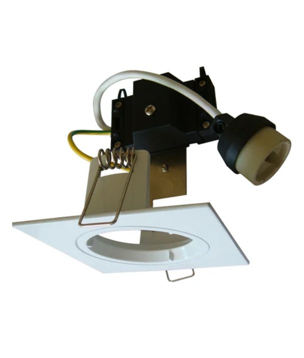GU10 Fixed Square Downlight Fittings (Cut out: 70mm) w/Lamp holder