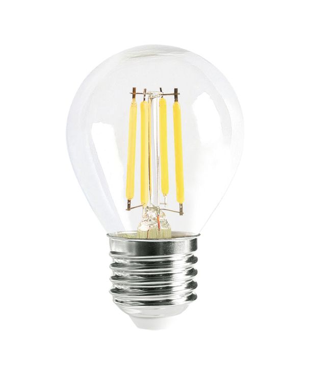 Fancy Round LED Filament Dimmable Globes (4W) - Options: E27 2700K