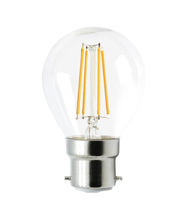 Fancy Round LED Filament Dimmable Globes (4W) - Options: B22 2700K