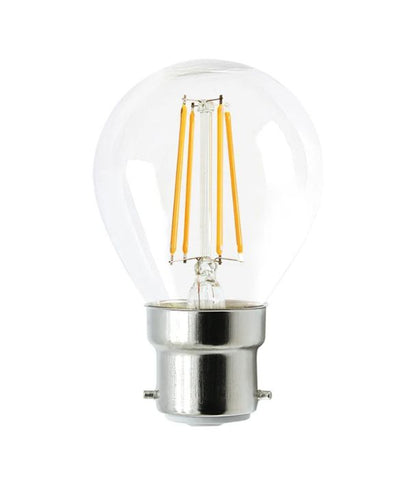 Fancy Round LED Filament Dimmable Globes (4W) - Options: B22 2700K