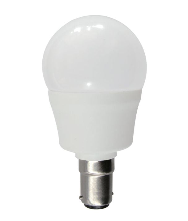 Fancy Round LED Globes Frosted Diffuser (6W) - Options: B15 6000K