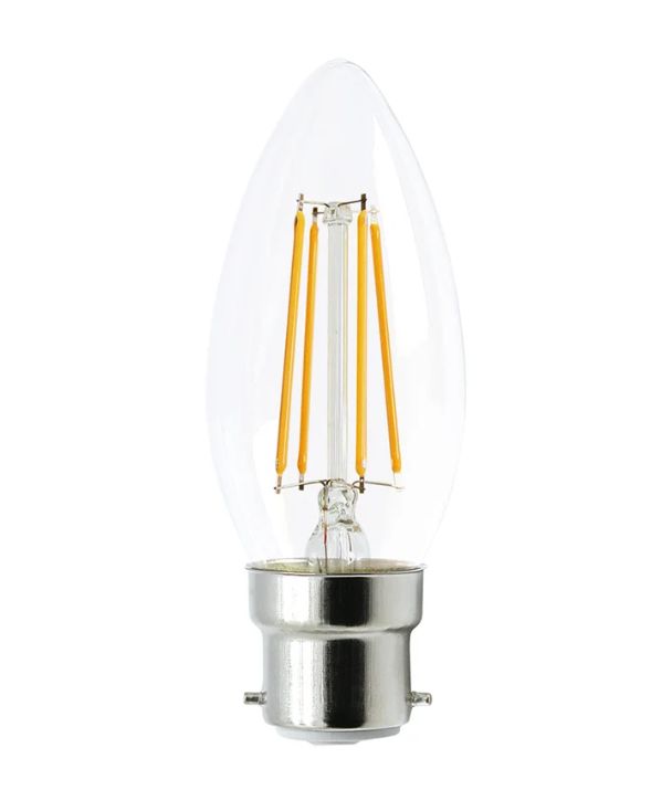 Candle LED Filament Dimmable Globes Clear Diffuser (4W) - Options: B22 2700K