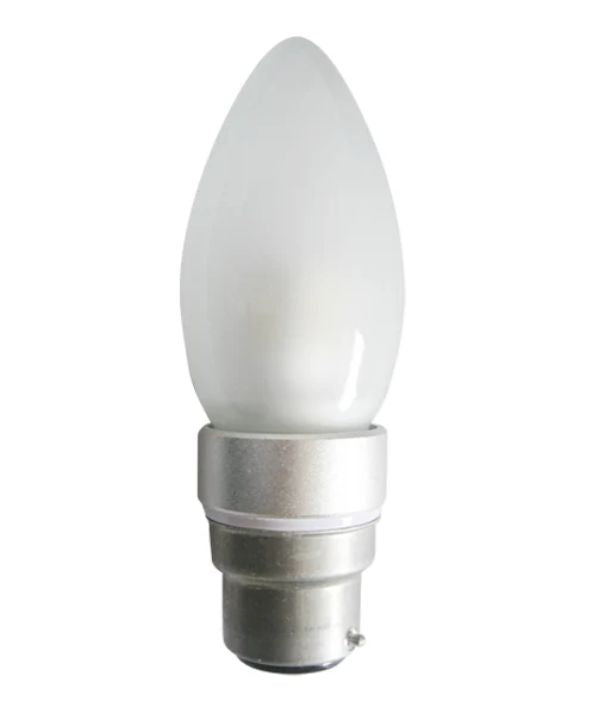 Candle LED Globes Frosted Diffuser (4W) - Options:  B22 3000K