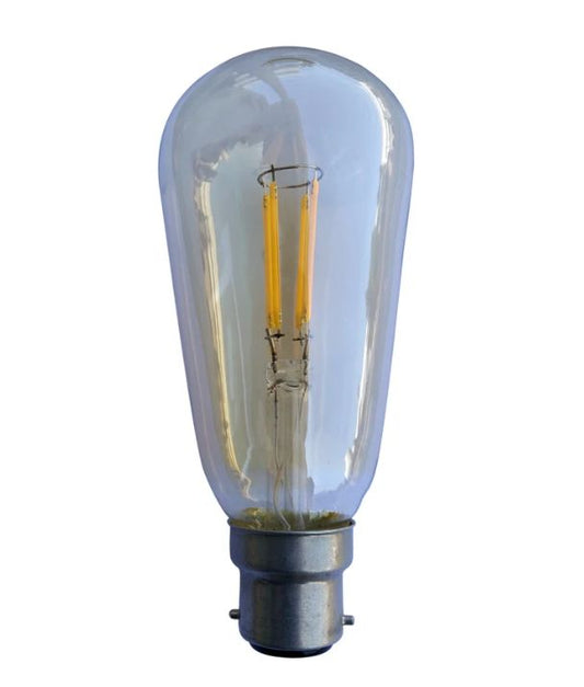 ST57 LED Filament Globes (4W) - Options: BC (B22)