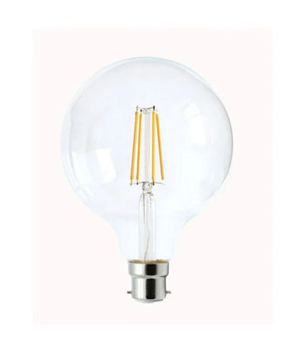 G95 LED Filament Dimmable Globes Clear Diffuser (6W) - Options: B22 6000K