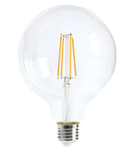 G125 LED Filament Dimmable Globes Clear Diffuser (8W) - Options:  E27 6000K
