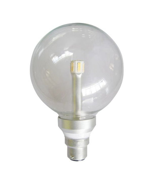 G125 LED Globes Clear Diffuser (6W) - Options:  E27 5000K