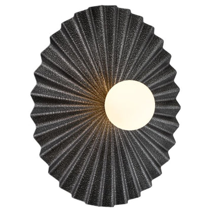 KINSO 50CM Wall Light - Antique Silver/Opal Matt