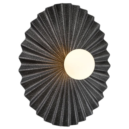 KINSO 50CM Wall Light - Antique Silver/Opal Matt