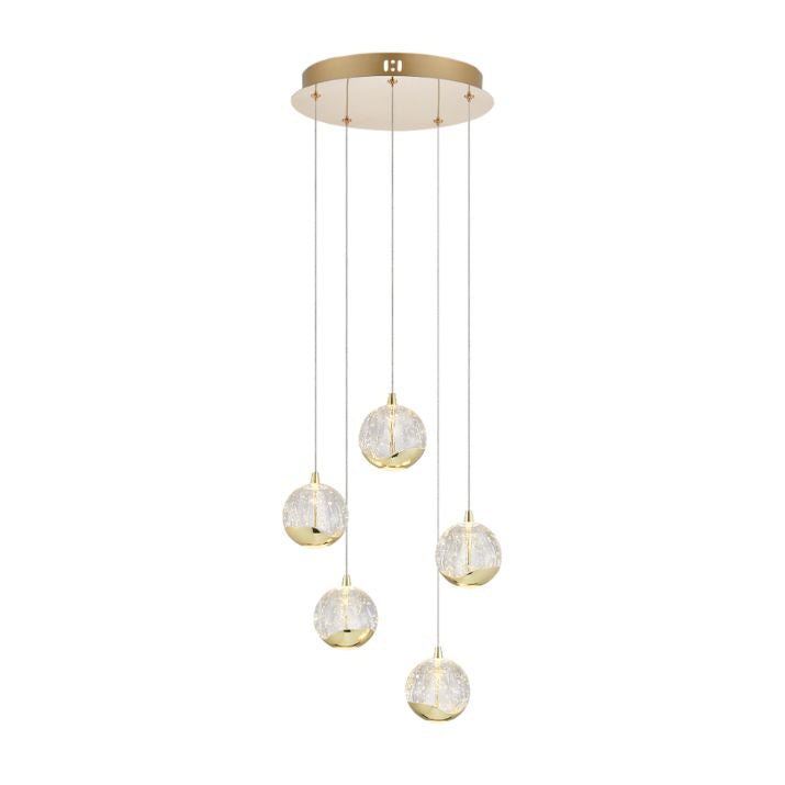 SEGOVIA 5 LED Pendant Light - Gold