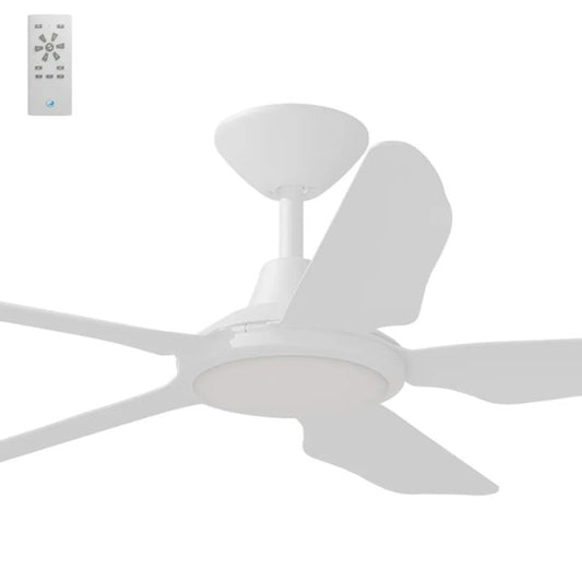 Calibo Storm 56" (1430mm) 5 Blade 18W Tricolour LED Light Indoor/Outdoor DC Ceiling Fan & Remote - White