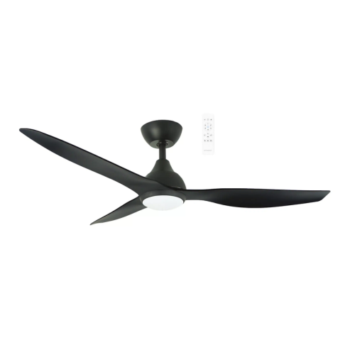 Avoca DC Matt Black 52″ Smart Ceiling Fan With WIFI Remote Control + LED Light