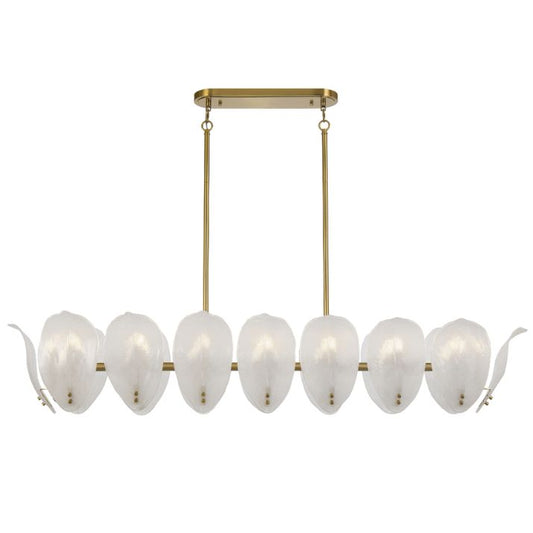 MONTE 16 Rectangular Pendant Light - Brass