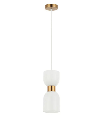 CLESSIDRA: Interior Mirror Finish Opal Glass Ellipse Pendant Lights