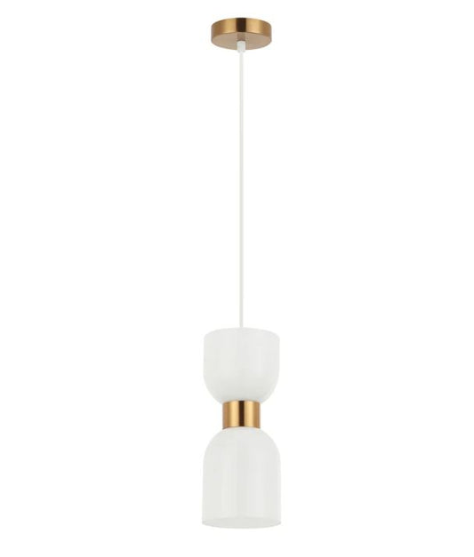 CLESSIDRA: Interior Mirror Finish Opal Glass Ellipse Pendant Lights