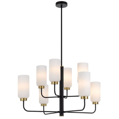 SEBRING 8 Pendant Light - Black/Opal Matt