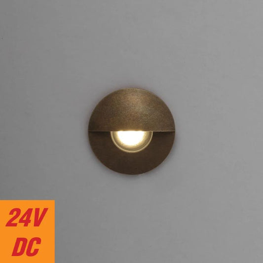 Halon Brass Step Light - Antique Brass