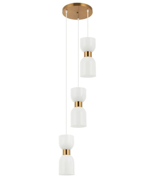 CLESSIDRA: Interior  Opal Glass Ellipse Multiple Round Base Pendant Lights
