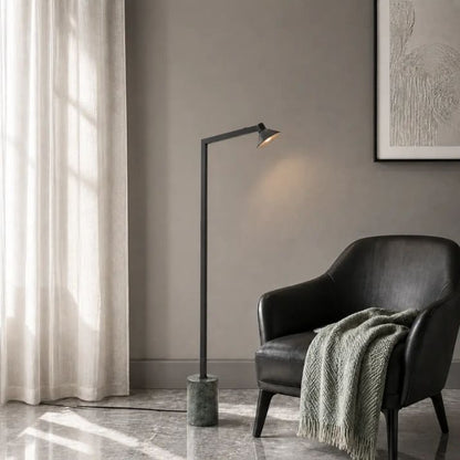Satrom LED Floor Lamp - Black/Green Matble