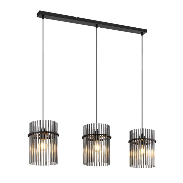 QUILO 3 Pendant Light – Black/Smoke