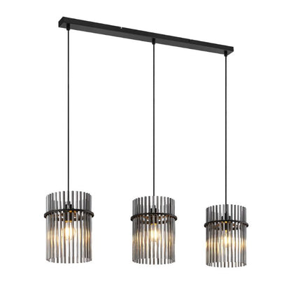 QUILO 3 Pendant Light – Black/Smoke