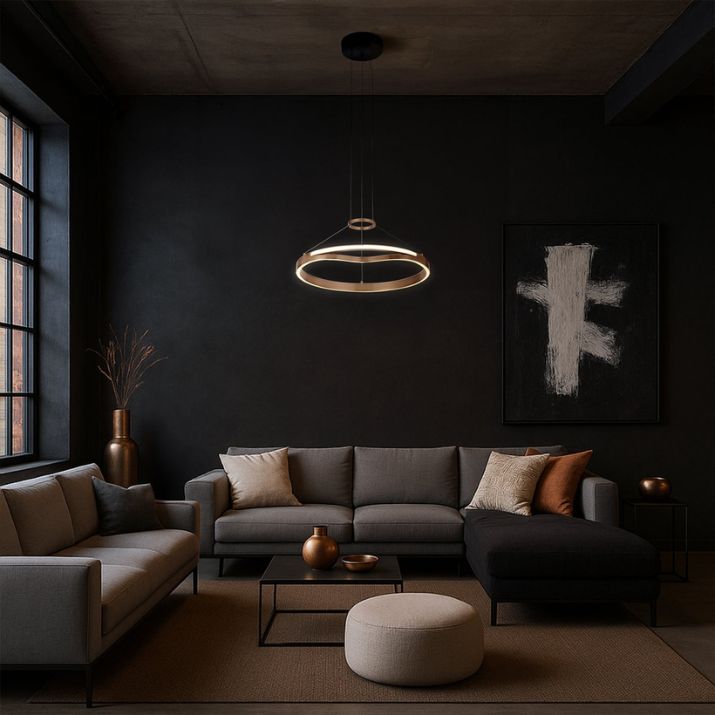 OSTROM 50 LED Pendant Light - Coffee Gold | Black