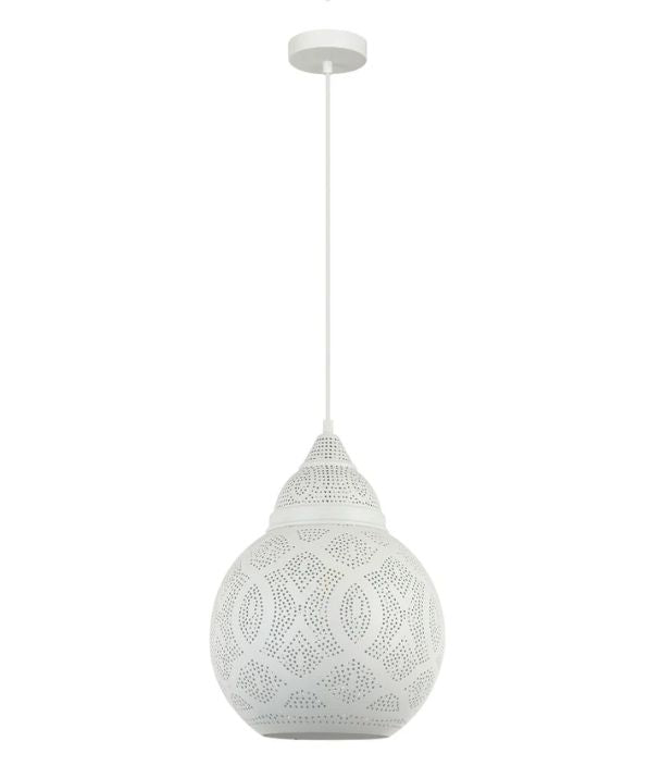 MARRAKESH: Bohemian Interior Bell Shape Pendant Lights - White