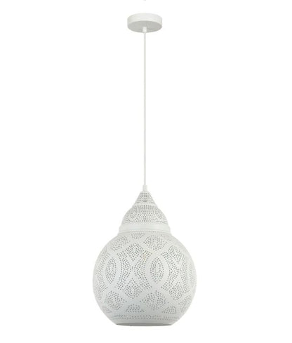 MARRAKESH: Bohemian Interior Bell Shape Pendant Lights - White