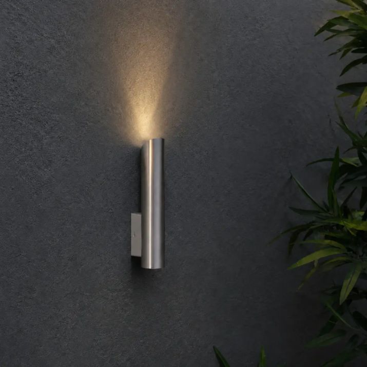 Penros Single Exterior Wall Light - Stainless Steel