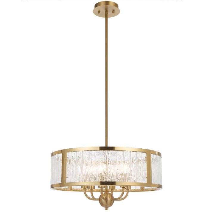 NOREL 6 Pendant Light - Antique Gold / Clear